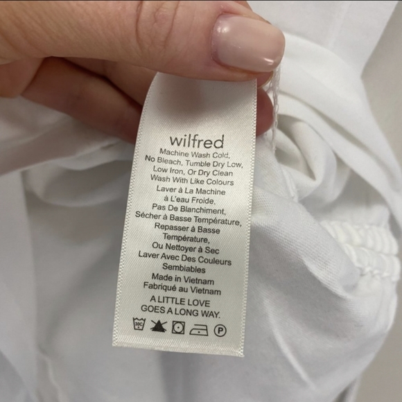 Aritzia Wilfred 100% Cotton White Tee - Picture 8 of 8